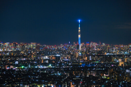 東京都の夜景 千葉県市川市、アイ・リンクタウン展望施設から