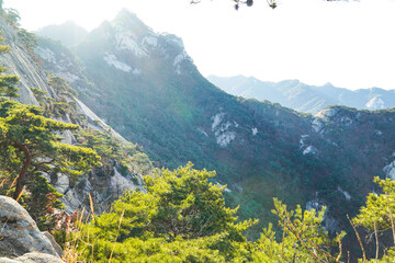 On New Year's morning, cold, clear lights and energy surround the mountain.January 1, 2022 Bukhansan Mountain