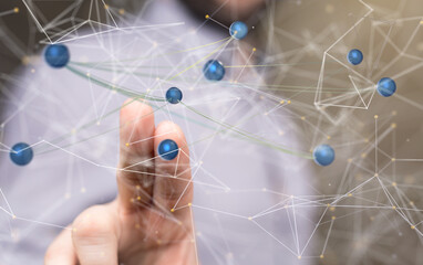 conference Digital Network and data concept 3d