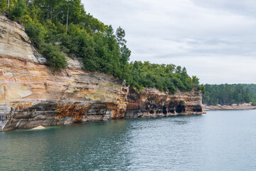 Fototapeta na wymiar Pictured Rocks National Lakeshore, Upper Peninsula, Michigan, USA
