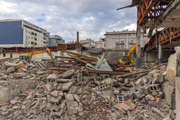 Demolition Site Debris