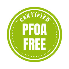 Certified PFOA free symbol icon