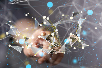conference Digital Network and data concept 3d