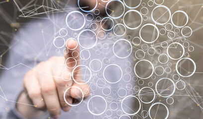 conference Digital Network and data concept 3d