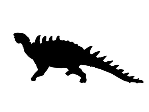 Polacanthus    , dinosaur on isolated background .