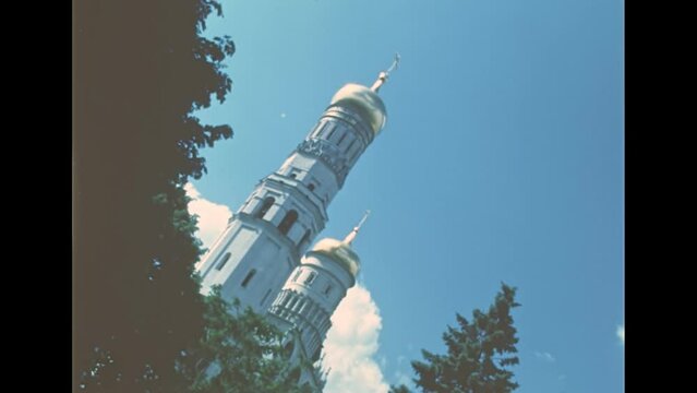Ivan the Great Bell Tower of Ivan Kalita duke. Located on Cathedral Square of Moscow. Archival of Russia in 1985.