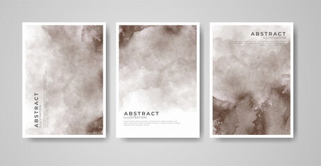 Set of bright colorful vector watercolor background. Abstract illustration