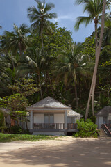 View of nice summer hut in tropic environment