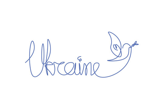 Ukraine broken heart. Ukraine is my home. Support for Ukraine. Bird of peace