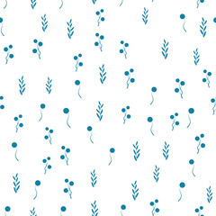 simple seamless pattern with abstract flowers
