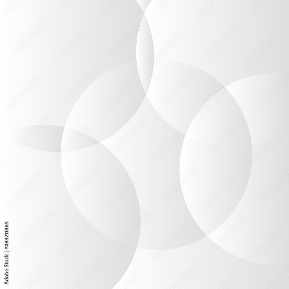 Poster Abstract white and gray gradient background. Modern minimalist design. Vector illustration with simple shapes like circle, square, rectangle. Monochrome light 3d futuristic design