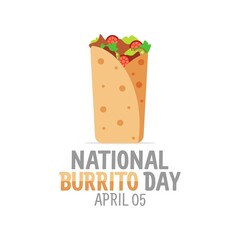 vector graphic of national burrito day good for national burrito day celebration. flat design. flyer design.flat illustration.