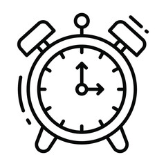 alarm clock vector icon. Illustration for graphic and web design.