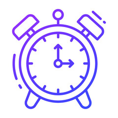 alarm clock vector icon. Illustration for graphic and web design.