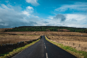 Fototapeta na wymiar Symmetrical Road in Scotland
