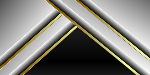 Black silver and gold background vector