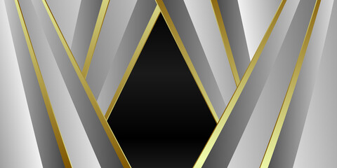 Obraz premium Black silver and gold background vector