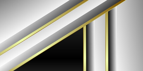 Black silver and gold background vector