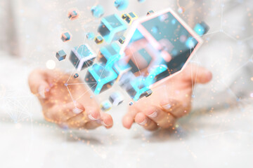 Fototapeta premium The concept of Innovation in e-Commerce.