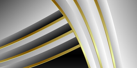 Black silver and gold background vector