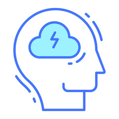 Obraz premium brainstorm vector icon. Illustration for graphic and web design.