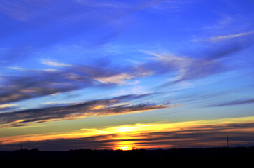 sunset in the sky