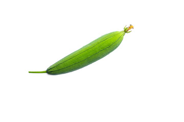 green zucchini  isolated on white background
