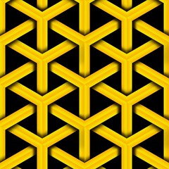 Abstract geometric pattern with seamless background in gold texture.Trendy Banner. modern.