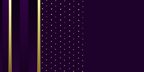 Abstract dark purple gold background vector