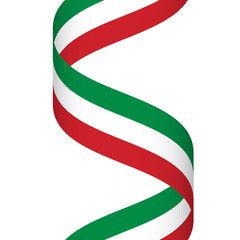 National tricolor ribbon of Italy