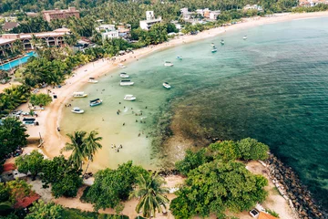 Foto op Aluminium Aerial. Beach view in Unawatuna, Sri Lanka. © Curioso.Photography