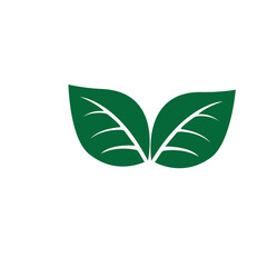 Logos of green Tree leaf ecology