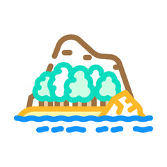 island ocean summer vacation color icon vector. island ocean summer vacation sign. isolated symbol illustration