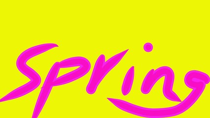 spring in poppy font