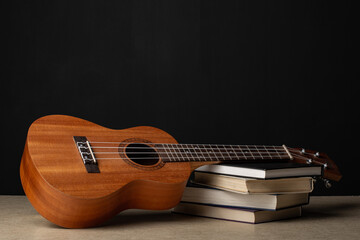 ukulele and books