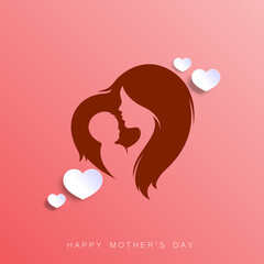Happy Mother's Day postcard, banner