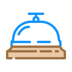 hotel bell color icon vector. hotel bell sign. isolated symbol illustration