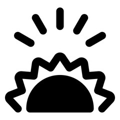 sun glyph icon