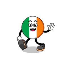 ireland flag cartoon walking