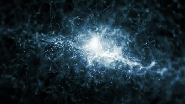 Abstract Neuron And Synapse Microscope Background Fx/ 4k animation of an abstract science background of brain cerebral activity with neurons and synapse cells seamless looping