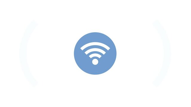 wi-fiの電波が飛んでいる様子を表現したアニメーション
