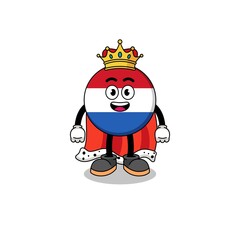 Mascot Illustration of netherlands flag king