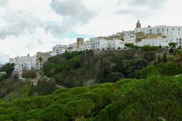 Fototapeta na wymiar View at the town of Vejer de la Frontera on Spain