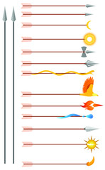 Different Types of Arrows vector Illustration  for War scenes