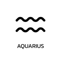 Aquarius icon or sign. Zodiac, astrology, horoscope symbol. Vector illustration.