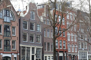 Amsterdam Lindengracht Street View with Traditional Architecture, Netherlands