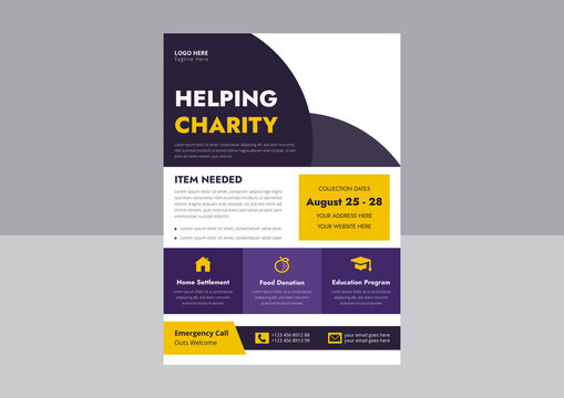 Disaster Relief Flyer Design Template. Hurricane Disaster Relief Flyer. Charity Relief Poster Leaflet Design. Cover, Flyer Design.