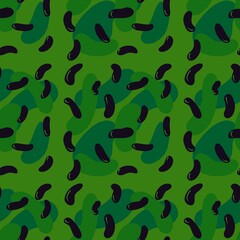 Abstract seamless beans pattern for fabrics and packaging and gifts and cards and linens and kids