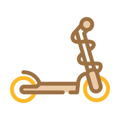 kick scooter color icon vector. kick scooter sign. isolated symbol illustration