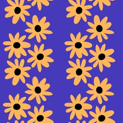 Floral seamless flower pattern for fabrics and textiles and packaging and gifts and cards and linens and kids